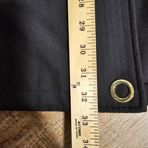 Weatherproof Long Line Neoprene Dressy Black Jacket with Snaps & Quilted Trim - Picture 6 of 9